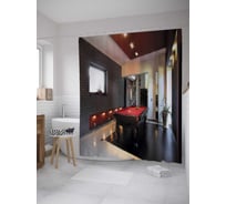 Штора (занавеска) для ванной JoyArty "Домашний бильярд" из сатена, 180х200 см с крючками, sc_34823