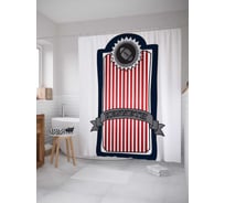 Штора (занавеска) для ванной JoyArty "Американский футбол Кеннет" из сатена, 180х200 см с крючками, sc_5063