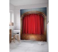 Штора (занавеска) для ванной JoyArty "Пеед выступлением" из сатена, 180х200 см с крючками, sc_8271