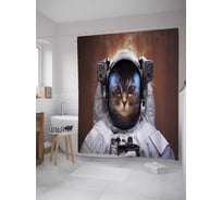 Штора (занавеска) для ванной JoyArty "Фото в космосе" из сатена, 180х200 см с крючками, sc_33497