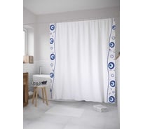 Штора (занавеска) для ванной JoyArty "Сгустки энергии" из сатена, 180х200 см с крючками, sc_35415