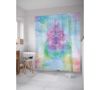 Штора (занавеска) для ванной JoyArty "Королевская сказка" из сатена, 180х200 см с крючками, sc_3386