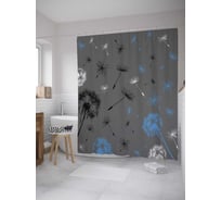 Штора (занавеска) для ванной JoyArty "Полет одуванчиков" из сатена, 180х200 см с крючками, sc_79443432