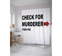 Штора (занавеска) для ванной JoyArty "Хороший юмор" из сатена, 180х200 см с крючками, sc_7901