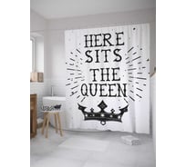 Штора (занавеска) для ванной JoyArty "Королевский трон" из сатена, 180х200 см с крючками, sc_33590