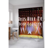 Штора (занавеска) для ванной JoyArty "Это будет твой концерт" из сатена, 180х200 см с крючками, sc_7391