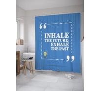 Штора (занавеска) для ванной JoyArty "Вдыхать будущее выдыхать прошлое" из сатена, 180х200 см с крючками, sc_62217