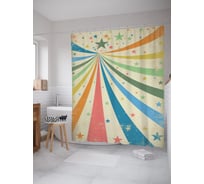 Штора (занавеска) для ванной JoyArty "Абстрактный шатер" из сатена, 180х200 см с крючками, sc_62864