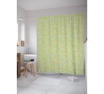 Штора (занавеска) для ванной JoyArty "Простота цветения" из сатена, 180х200 см с крючками, sc_63434