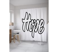 Штора (занавеска) для ванной JoyArty "Надежда" из сатена, 180х200 см с крючками, sc_61694