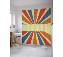 Штора (занавеска) для ванной JoyArty "Посте с разноцветными полосами" из сатена, 180х200 см с крючками, sc_63026