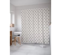 Штора (занавеска) для ванной JoyArty "Многогранность геометрии" из сатена, 180х200 см с крючками, sc_58231