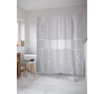 Штора (занавеска) для ванной JoyArty "Точечная чеканка" из сатена, 180х200 см с крючками, sc_54206