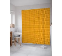 Штора (занавеска) для ванной JoyArty "Мелкий горошек" из сатена, 180х200 см с крючками, sc_64365