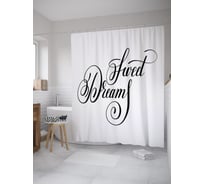 Штора (занавеска) для ванной JoyArty "Расписные мечты" из сатена, 180х200 см с крючками, sc_61154