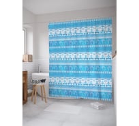 Штора (занавеска) для ванной JoyArty "Символьный орнамент" из сатена, 180х200 см с крючками, sc_64072