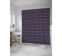 Штора (занавеска) для ванной JoyArty "Китайский этнос" из сатена, 180х200 см с крючками, sc_59084