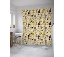 Штора (занавеска) для ванной JoyArty "Активные коты" из сатена, 180х200 см с крючками, sc_61924