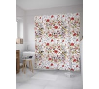 Штора (занавеска) для ванной JoyArty "Мечтательная серенада" из сатена, 180х200 см с крючками, sc_8803