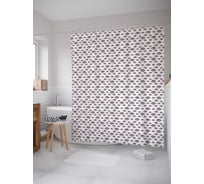 Штора (занавеска) для ванной JoyArty "Радуга в глазах" из сатена, 180х200 см с крючками, sc_78543