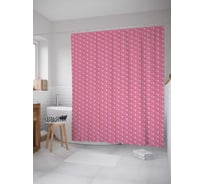 Штора (занавеска) для ванной JoyArty "Новогодние свинки" из сатена, 180х200 см с крючками, sc_78055