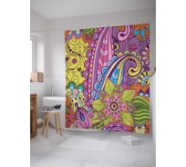 Штора (занавеска) для ванной JoyArty "Сон природы" из сатена, 180х200 см с крючками, sc_6728