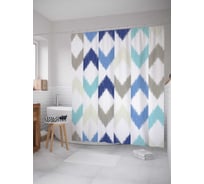 Штора (занавеска) для ванной JoyArty "Переменчивые стрелки" из сатена, 180х200 см с крючками, sc_4328