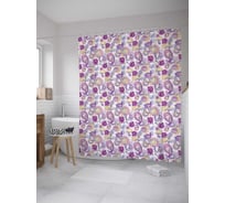 Штора (занавеска) для ванной JoyArty "Аромат притяжения" из сатена, 180х200 см с крючками, sc_8792