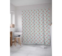 Штора (занавеска) для ванной JoyArty "Новогоднее волнение" из сатена, 180х200 см с крючками, sc_78644