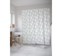 Штора (занавеска) для ванной JoyArty "Семья единорогов" из сатена, 180х200 см с крючками, sc_61549