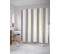 Штора (занавеска) для ванной JoyArty "Неприметные полосы" из сатена, 180х200 см с крючками, sc_4688