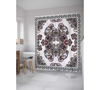 Штора (занавеска) для ванной JoyArty "Садовый центр" из сатена, 180х200 см с крючками, sc_8122