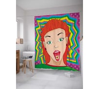 Штора (занавеска) для ванной JoyArty "Без ограничений" из сатена, 180х200 см с крючками, sc_78544