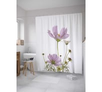 Штора (занавеска) для ванной JoyArty "Природа аромата" из сатена, 180х200 см с крючками, sc_7987