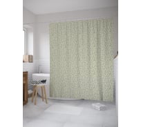 Штора (занавеска) для ванной JoyArty "Цветы и растения" из сатена, 180х200 см с крючками, sc_60830