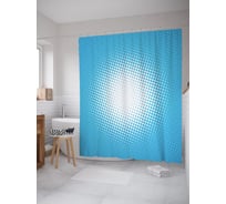Штора (занавеска) для ванной JoyArty "Геометрическое деграде" из сатена, 180х200 см с крючками, sc_62516