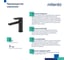 Смеситель для умывальника Milardo черный матовый, Азур (Azure) AZUBL00M01 3