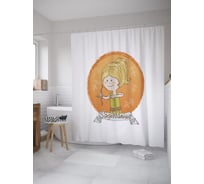 Штора (занавеска) для ванной JoyArty "Детский Стрелец" из сатена, 180х200 см с крючками, sc_61060