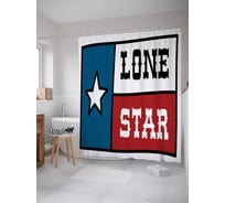 Штора (занавеска) для ванной JoyArty "Одинокая звезда" из сатена, 180х200 см с крючками, sc_63073