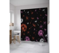 Штора (занавеска) для ванной JoyArty "Полет одуванчика" из сатена, 180х200 см с крючками, sc_7943