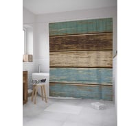 Штора (занавеска) для ванной JoyArty "Винтажный пол" из сатена, 180х200 см с крючками, sc_8470