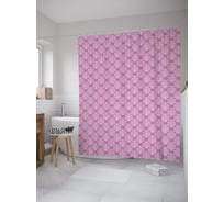 Штора (занавеска) для ванной JoyArty "Флористика дамасского узора" из сатена, 180х200 см с крючками, sc_61570