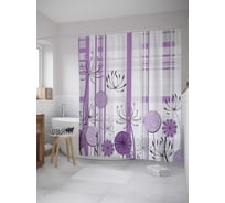 Штора (занавеска) для ванной JoyArty "Краски одуванчиков" из сатена, 180х200 см с крючками, sc_7957