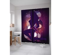 Штора (занавеска) для ванной JoyArty "Эротический танец" из сатена, 180х200 см с крючками, sc_78560