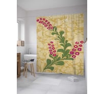 Штора (занавеска) для ванной JoyArty "Весна на реке" из сатена, 180х200 см с крючками, sc_8348