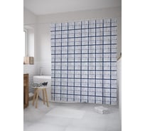 Штора (занавеска) для ванной JoyArty "Абстракция книжных полок" из сатена, 180х200 см с крючками, sc_61750