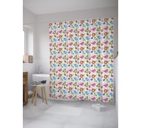 Штора (занавеска) для ванной JoyArty "Прелести весны" из сатена, 180х200 см с крючками, sc_61925