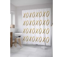 Штора (занавеска) для ванной JoyArty "Множественные поцелуи и обнимания" из сатена, 180х200 см с крючками, sc_36450