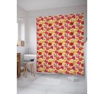 Штора (занавеска) для ванной JoyArty "Цветение в саду" из сатена, 180х200 см с крючками, sc_54564