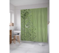 Штора (занавеска) для ванной JoyArty "Гордые одуванчики" из сатена, 180х200 см с крючками, sc_3440